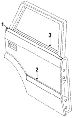 E3FZ5825596A - Body: Belt Weather-strip for Ford: Escort | Mercury: Lynx Image