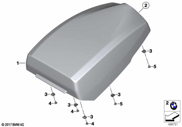 31427708518 - Frame and Mounting Parts: Badge - D=45mm for BMW-Motorrad Image