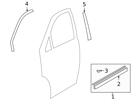 Exterior Trim - Front Door for 2007 Suzuki Aerio #0