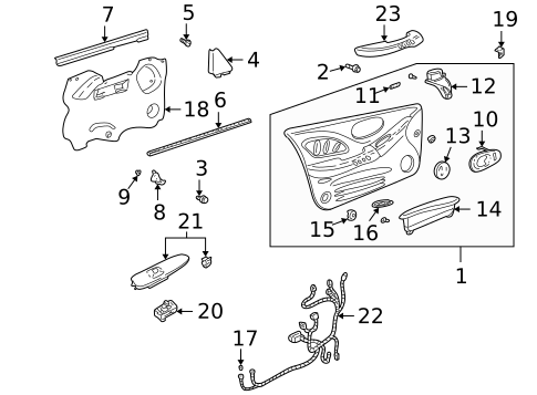 Interior Trim - Front Door for 2004 Pontiac Bonneville #0