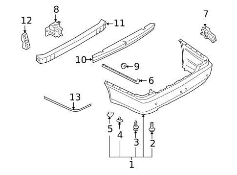 Bumper & Components - Rear for 2005 INFINITI Q45 #0
