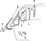 E1FZ6121412A - Body: Vent Glass for Ford: Escort | Mercury: Lynx Image