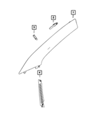 7DR99DX9AB - Interior Trim: A Pillar Molding, Left for Mopar Image