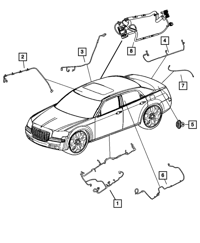 4801317AA - Electrical: Jumper Wiring for Chrysler: 300 | Dodge: Challenger, Charger, Magnum Image