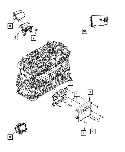 Keys, Modules and Engine Controllers for 2011 Ram 3500 #7