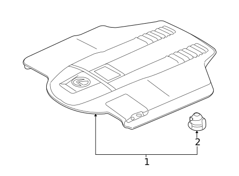 Engine Appearance Cover for 2015 Lexus LS600h #0