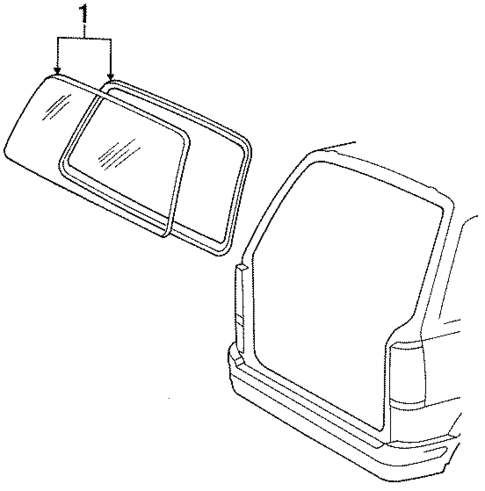 Glass - Lift Gate for 1993 Ford Aerostar #0