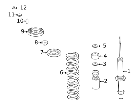 Struts & Components for 2001 Honda Accord #2