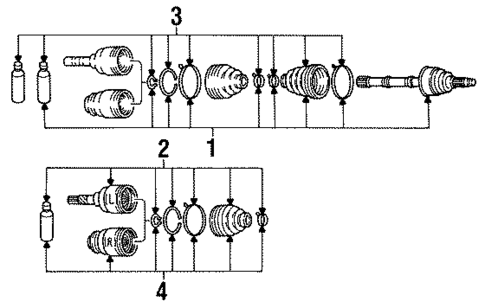 Axle Shaft & Joints for 1993 Mazda MX-3 #0
