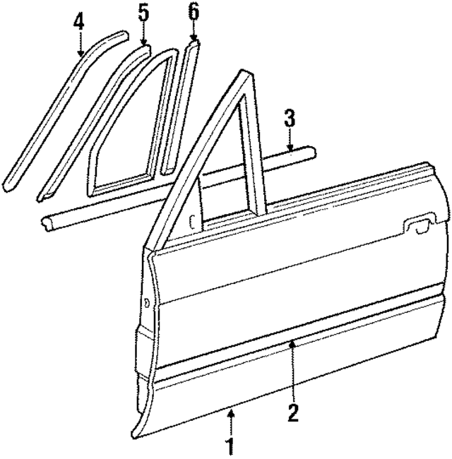 51131953930 - Body: Body Side Molding for BMW Image