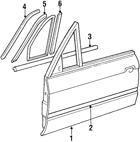 Door & Components for 1991 BMW 318i #1