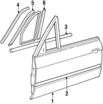 51131932807 - Body: Molding for BMW: 318i, 325i Image