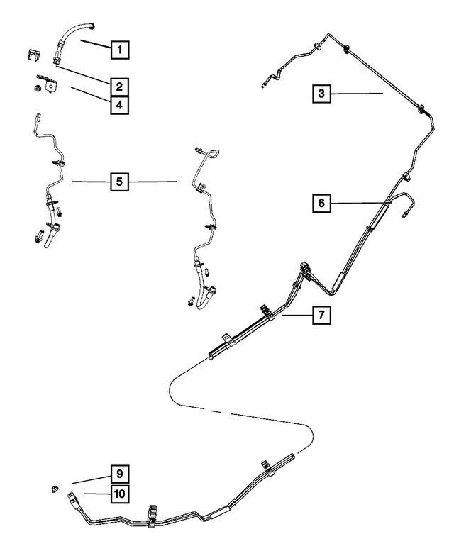 5085958AB - Brakes: Knuckle To Hose Bracket, Right for Mopar Image image