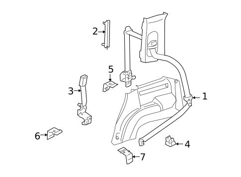 Seat Belt for 2005 Lincoln Aviator #2