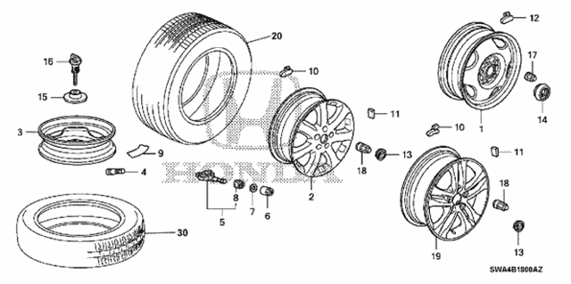 Wheel Disk (KA) for 2007 Honda CR-V #0