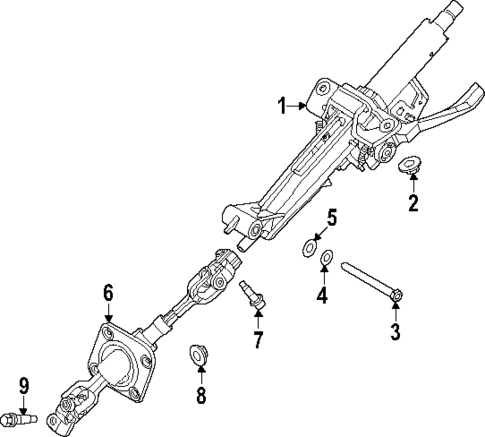 Steering Column Assembly for 2025 Hyundai Ioniq 6 #0