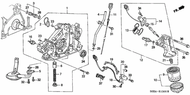 Oil Pump - Oil Strainer for 2000 Honda Odyssey #0