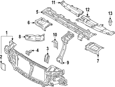 Radiator Support for 2025 Mazda CX-90 #0