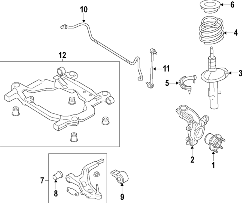 Front Suspension for 2014 Lincoln MKT #0