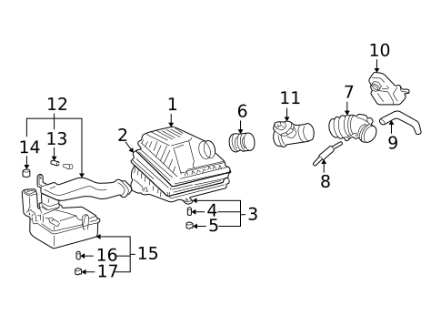 Air Intake for 2001 Hyundai Sonata #0