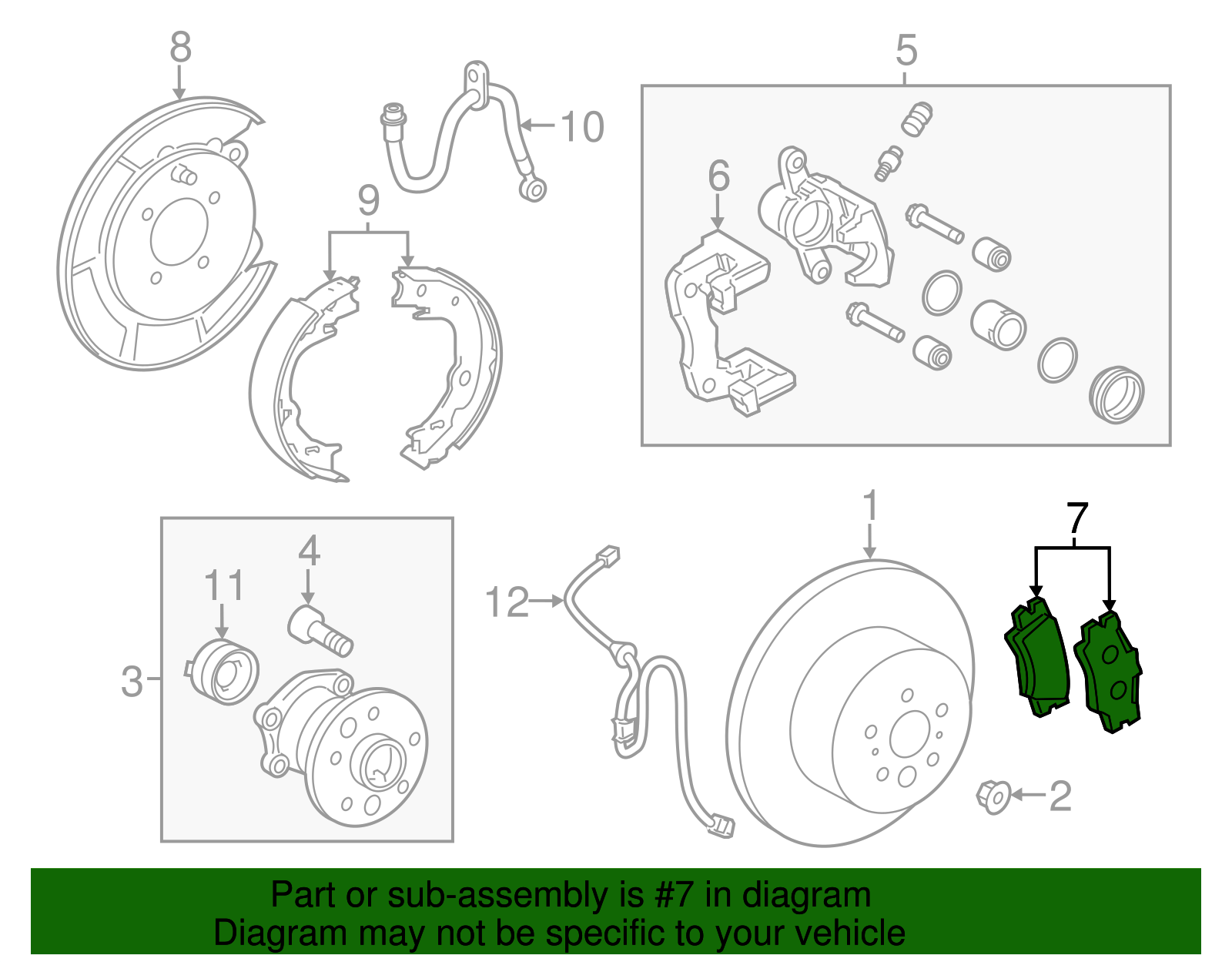 04466-06200 - Brake Pads Rear 2012-2018 Toyota | Longo