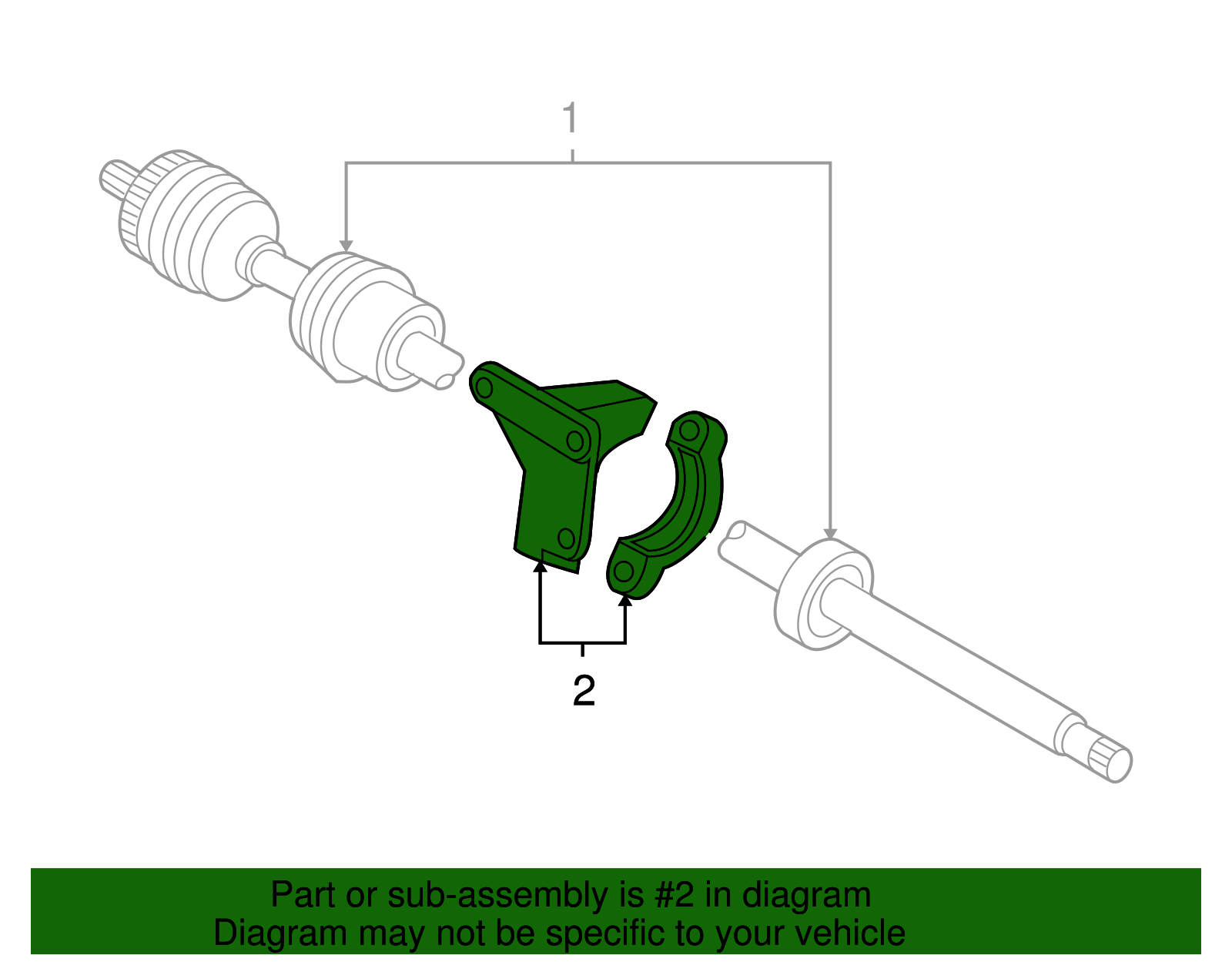 さ 2006-2013 Volvo Bearing Support - Passenger Side (RH