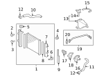 9613644301 - Cooling System: Lower Hose Clamp for Toyota Image