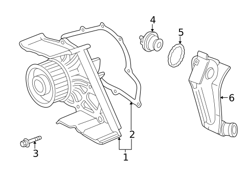 Water Pump for 2001 Volkswagen Passat #0