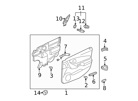 Interior Trim - Front Door for 2007 Chevrolet Malibu #0
