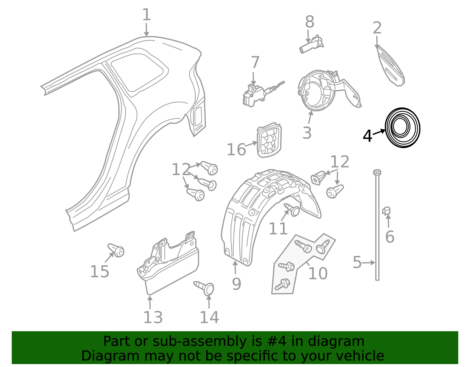 2006-2013 Audi Retainer 8P4-809-933-A | TascaParts.com