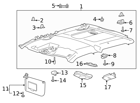 Interior Trim - Cab for 2015 Ford F-150 #3