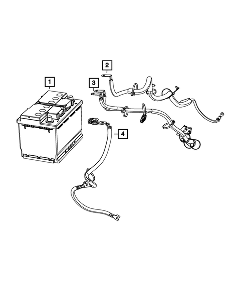Battery, Battery Tray and Cables for 2016 Dodge Dart #1