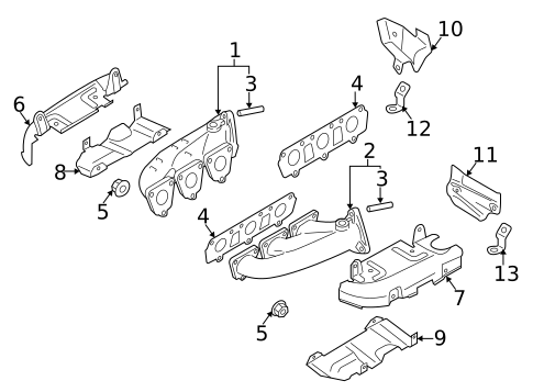 Exhaust Manifold for 2013 Audi A8 Quattro #0