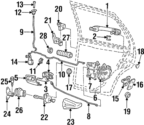 Lock & Hardware for 1995 Volkswagen Golf #1