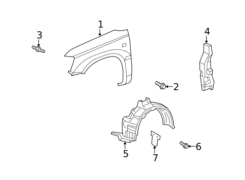 Structural Components & Rails for 2007 Toyota Highlander #3