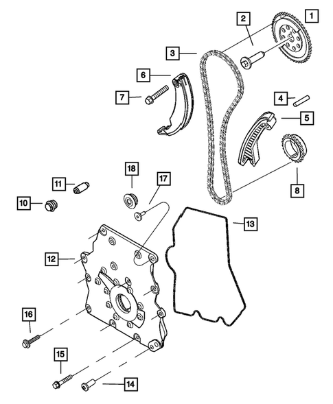 Timing Belt/Chain and Cover for 2006 Chrysler PT Cruiser #0