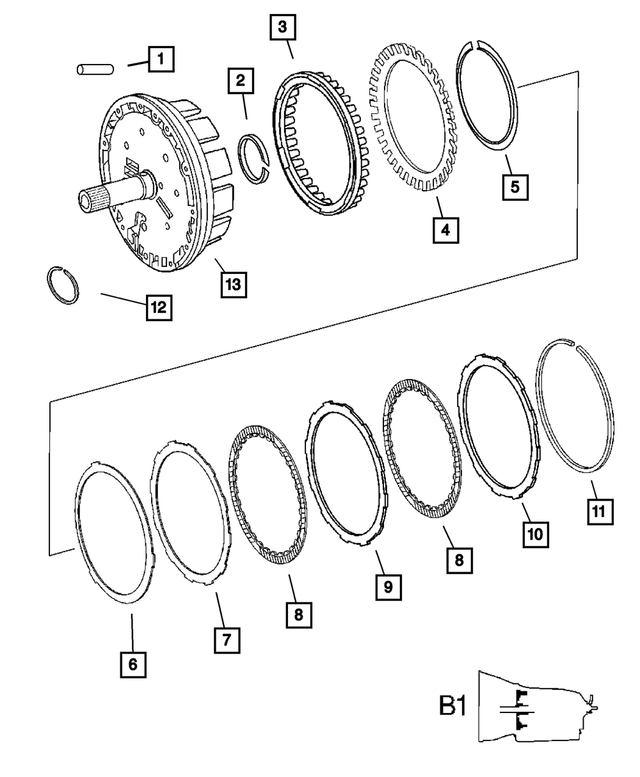 52108023AA - Automatic Transmission 5 Speed [DGJ]: Spring Disc for Mopar Image