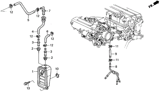 Breather Chamber (VTEC) for 1994 Honda Civic del Sol #0
