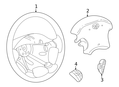 Steering Wheel & Trim for 2003 Chrysler Sebring #1