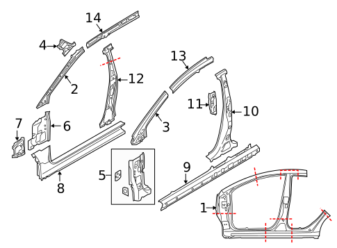 Center Pillar for 2013 Mazda 2 #0