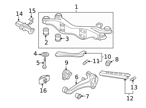 Rear Suspension for 2007 Saab 9-5 #1