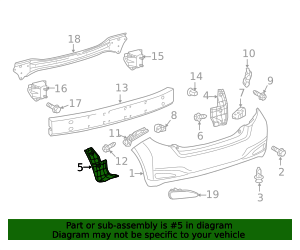 52592-0D130 - Bumper Seal 2014 Toyota Yaris | Norm Reeves Toyota Dallas ...