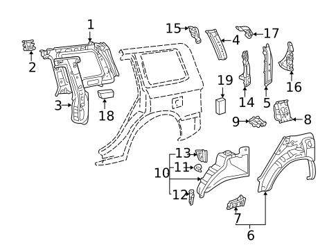 Inner Structure for 2002 Toyota Highlander #0