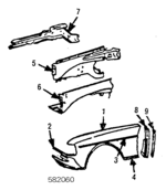 1238800518 - Body: Fender for Mercedes-Benz Image
