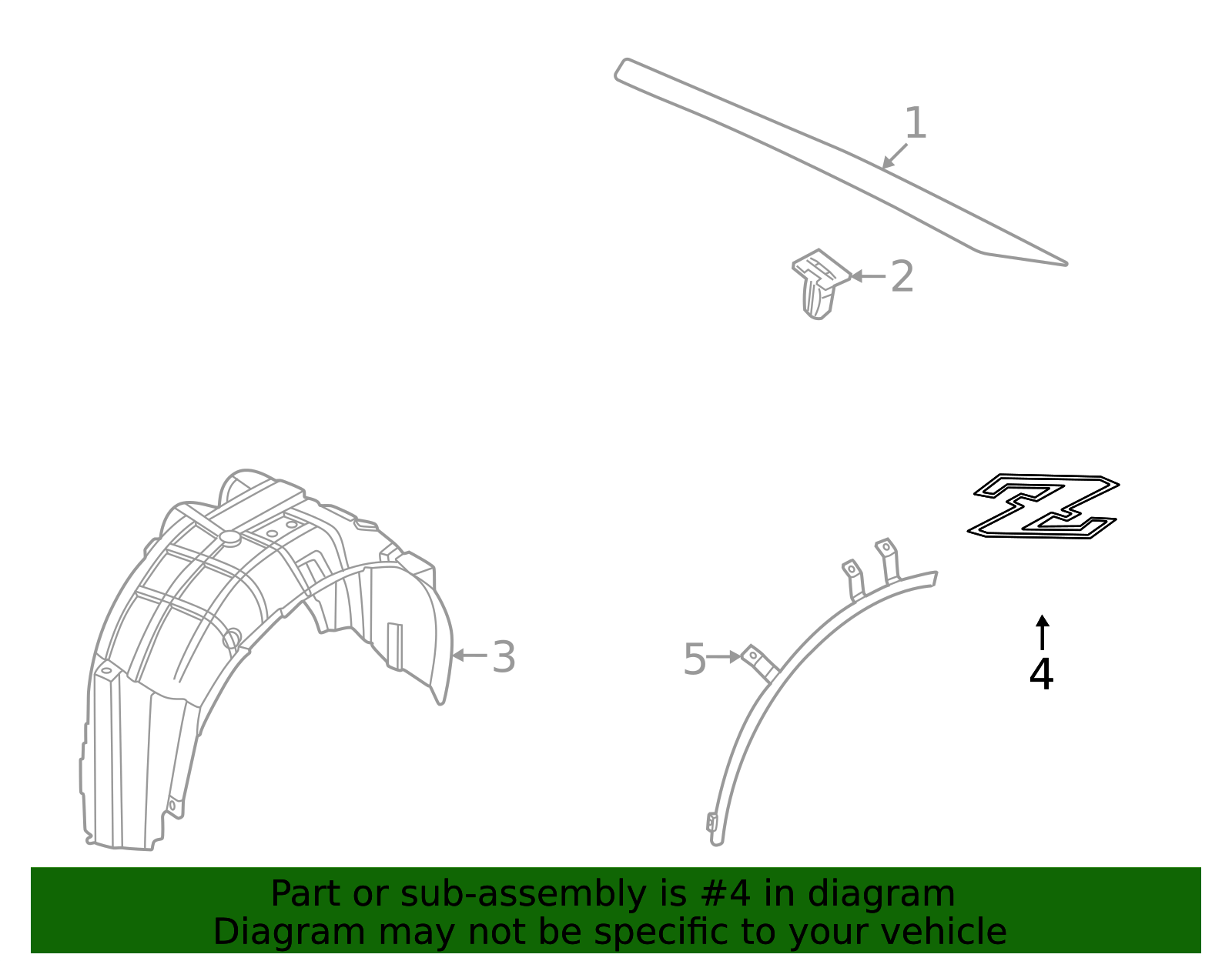 2023-2025 Nissan Z Rear Fender Emblem 78896-6GP0A | Raceway Nissan