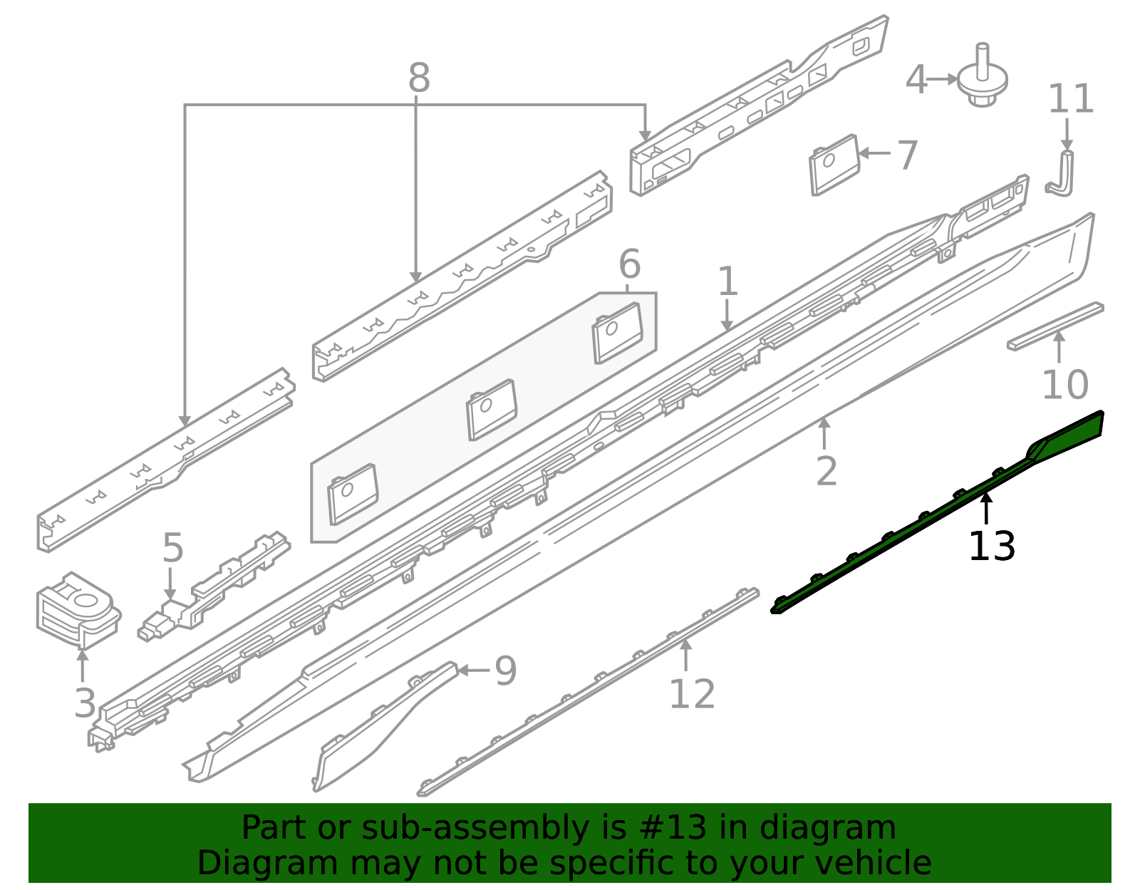 51779464326 - 2023-2025 BMW i7 Rocker Panel Molding Trim Insert