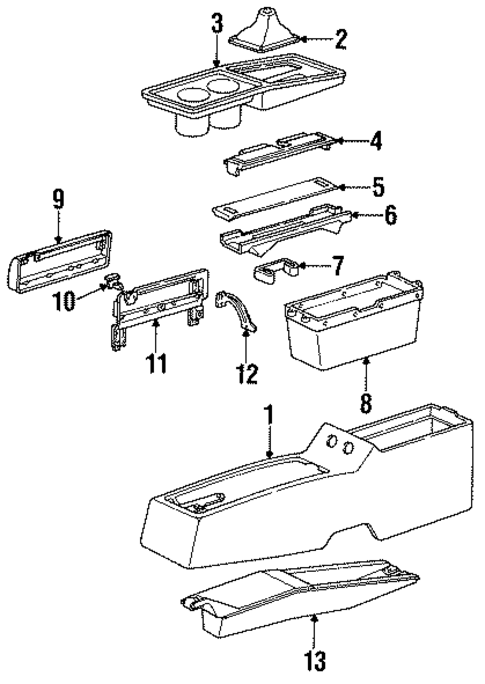 Console for 1992 GMC Sonoma #0