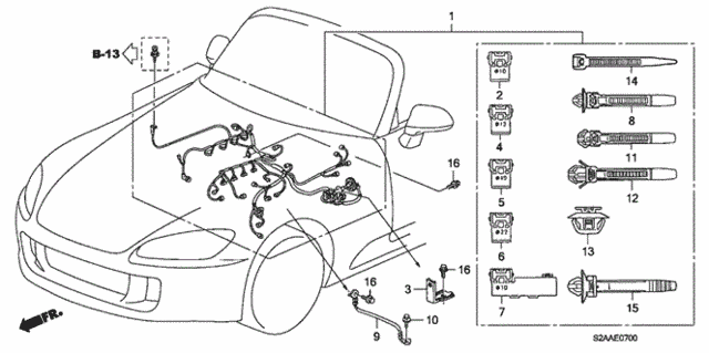 Engine Wire Harness for 2009 Honda S2000 #0