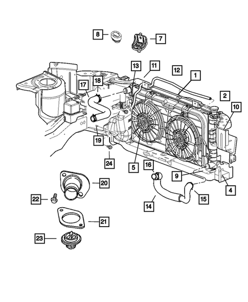 Radiator and Related Parts for 2006 Dodge Caravan #0