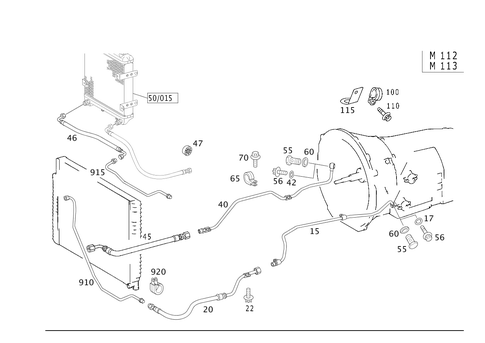Transmission Cooling for 2001 Mercedes-Benz S 55 AMG&reg; #0